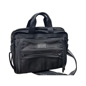 Tumi Black Ballistic Nylon Laptop Briefcase Messenger Bag Business Travel